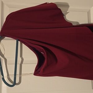 Elegant One-Shoulder Burgundy Jumpsuit
